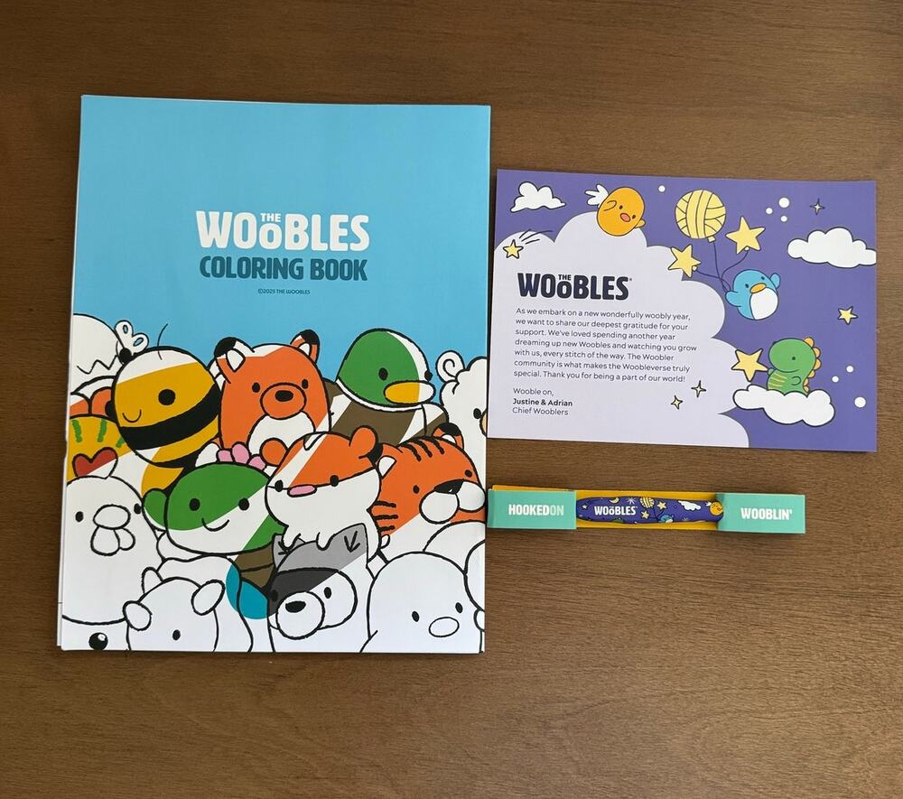 The Woobles 2026 Get Your Stitch In Crochet Hook & Pierre's House Coloring Book